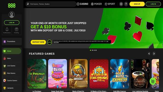 888 Casino casino screenshot